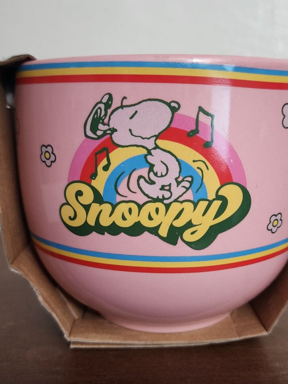 Culturefly Peanuts Snoopy Noodle Bowl with Chopsticks & Spoon